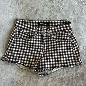 Express High Waisted Gingham Shorts